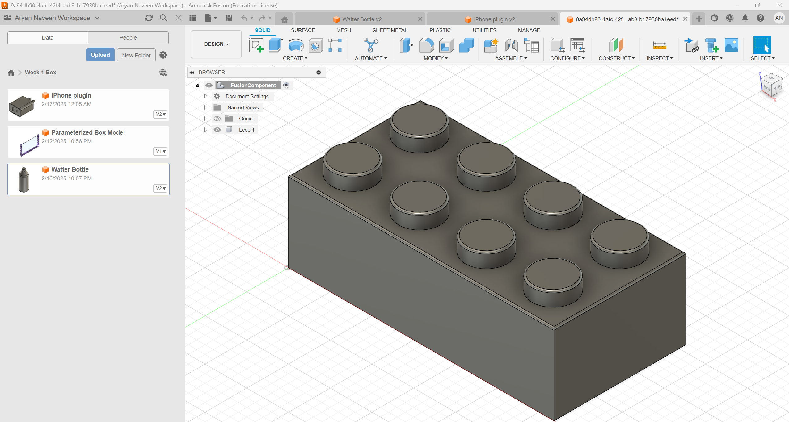 Tutorial Design Lego Brick.